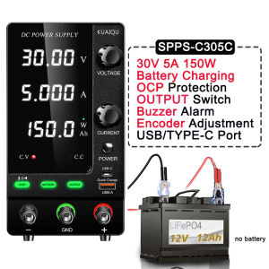 (Philippines Spot) KUAIQU Adjustable Laboratory DC Power Supply Variable Voltage Current Regulator For Charging Battery 3.6V 4.8V 12V 24V 36V 72V 30V 10A 30V 5A 60V 5A