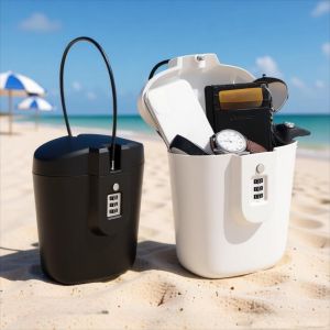 FELIZ Tay cầm di động Hộp an toàn bãi biển Đa chức năng Chống rơi Hộp đựng đồ an toàn cho điện thoại mini  Khóa số 3 chữ số Hộp đựng tiền an toàn Bãi biển mùa hè