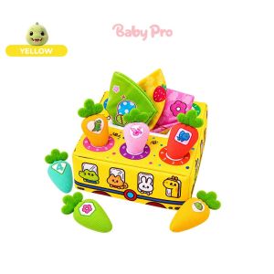 Baby Pro Kids Pull Carrot Tissue Plush Toy Montessori Educational Learning Fun Gift For Toddlers