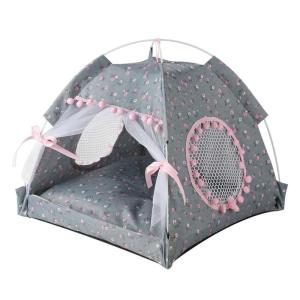 Pet Tent House Dogs Bed Portable Removable Lightweight Teepee Puppies Cat Indoor Outdoor Kennels Cave Moisture-Proof