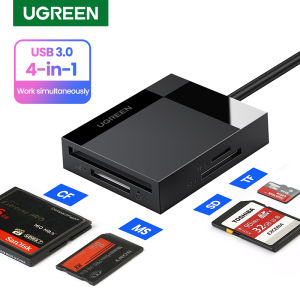 UGREEN Đầu đọc thẻ SD 4 trong 1 USB 3.0 Bộ điều hợp thẻ nhớ SD TF CF MS 5Gbps Đọc ghi đồng thời cho SD SDXC SDHC CF CFI TF Micro SD Micro SDXC Micro SDHC MS MMC UHS-I Cards cho Windows Mac Linux