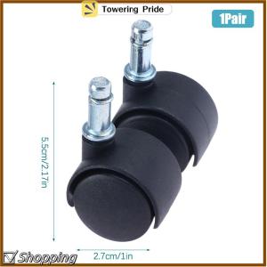 [Towering Pride] 1 cặp 1inch phổ bánh xe xoay Caster con lăn bánh xe đồ nội thất ghế văn phòng Caster với phanh cho hành lý phụ kiện