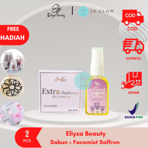 (Gratis Bonus) Eby Eliza Beauty 1 Paket Lengkap Serum Saffron Sabun Eliyza Beauty Bpom