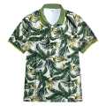 Kaos Polo Distro Dewasa Motif Daun Eksotis Lengan Pendek - COD Tersedia. 