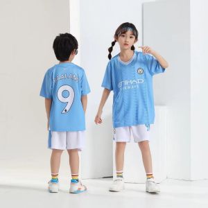 football jersey set kids haaland Man City jersi haaland jersi bola sepak budak baju jersey football jersey set kids