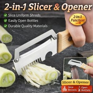 3-in-1 Stainless Steel Onion Cutter Multi-Function Vegetable Chopper Kitchen Gadget for Efficient Cooking