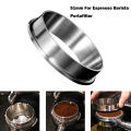 NEOUZA 51mm 53mm 58mm Stainless Steel Coffee Espresso Dosing Funnel Ring Catcher Fits for Espresso Barista  Filter Basket Portafilter. 