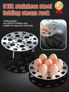 304 Stainless Steel Foldable Steaming Rack Round Expandable Steamer for Pots Woks Steaming Rack Foldable Steamer 304 Stainless Steel Steamer