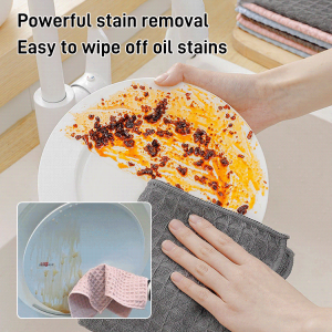 Glass Towel Wipe Dishes Good Water Stain Resistance Wipe Multifunction Easy to Clean Stains Dont Leave a Mark