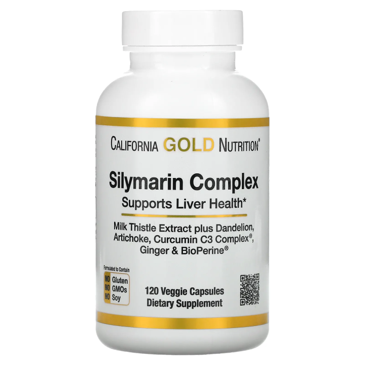 California Gold Nutrition, Silymarin Complex, 120 Veggie Capsules ...
