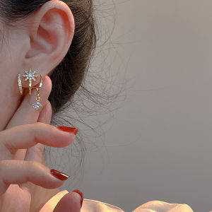 Frascati New Fashion Geometric Shiny Crystal Earrings Contracted Women Trend Temperament Elegant Senior Stud Earrings Fine Jewelry Gift