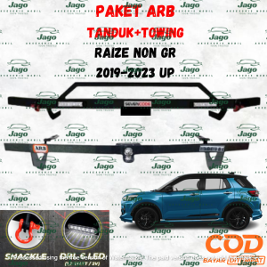 PAKET LENGKAP TANDUK DEPAN + TOWING BELAKANG BESI ARB RAIZE NON GR 2019-2023 UP