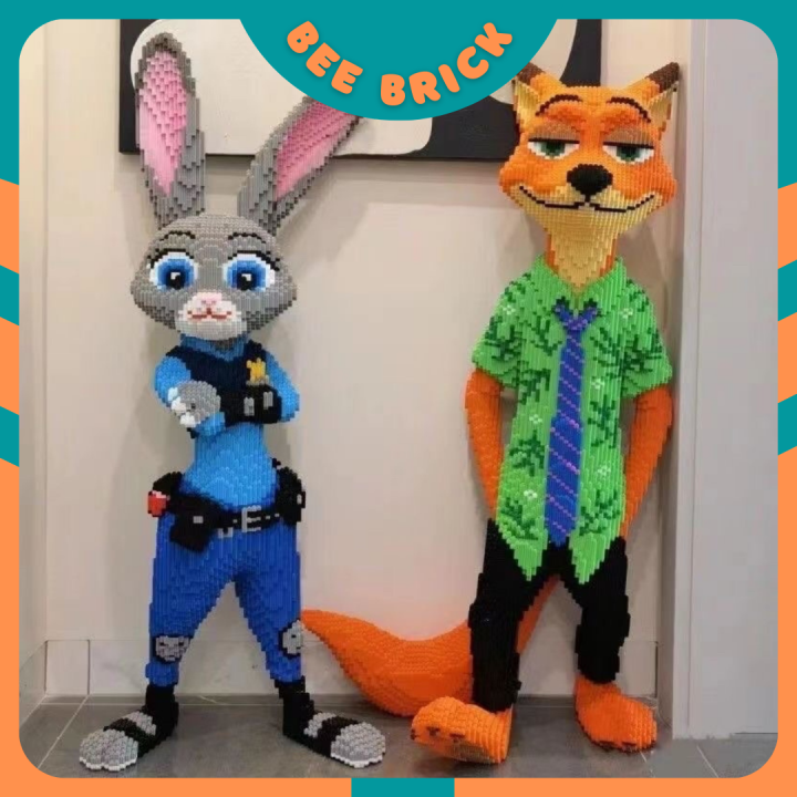 Đồ chơi cáo 1m15 xếp hình lắp ráp mô hình 3D thỏ siêu lớn 115cm nhân ...