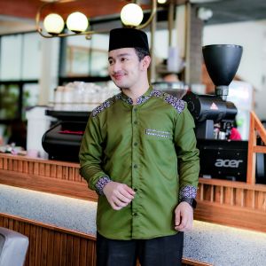 Kemeja koko Pria Elrumi Berkombinasi Terbaru Terlaris Fashion Muslim Kekinian