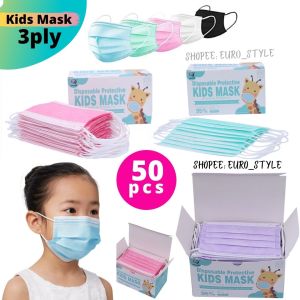 Kids Blue Earloop Face Mask Earloop For Kids Budak Kanak Kanak 3ply 50pcs
