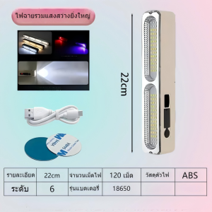 2026💡 ไฟสว่างแรง ใช้งานนาน หลอดไฟ LED แบบชาร์จไฟ ใช้ตั้งแคมป์ ตั้งแผงตลาดนัด  ไฟสำรอง🆘 ใช้ได้หมดในดวงเดียว🔋