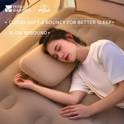 MOBI GARDEN ความยืดหยุ่นสูงตั้งแคมป์หมอนฟองน้ำโฟมจำรูปพกพาเดินทางสะดวกสบาย