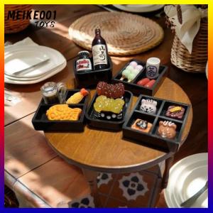 MEIKE001 Dollhouse Japanese Cuisine Food 5-Piece Set Miniatures Model Kitchen Accessories Kids Pretend Play Toys Ornament Model Set Gifts