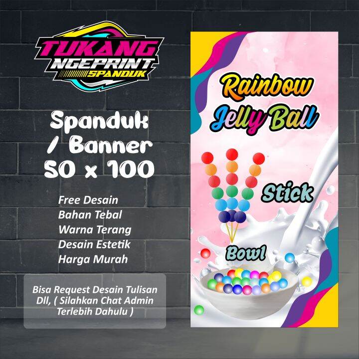 Spanduk/Banner/Backdrop Jelly Ball Ukuran 100 X 50 | Lazada Indonesia