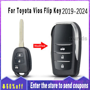 Cod Modified Flip Key for Toyota Vios Gen 4: Remote Cover Shell Replacement & Car Accessories