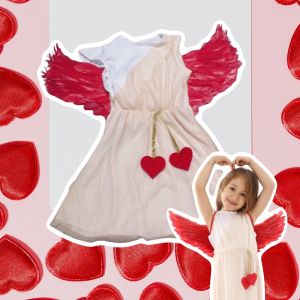 ชุดคิวปิด เทวดา กามเทพเด็ก มาเป็นชุดพร้อมปีกนางฟ้า และมีเชือกคาดหัวใจ (FANCY369)