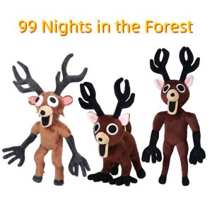 MECOME 38 ซม. ของเล่นตุ๊กตากวาง ผ้าฝ้ายนุ่ม 99 คืนในป่า หมอนตุ๊กตาผ้าพลัฌ ใหม่ น้ำตาล ของเล่นการ์ตูนอนิเมะ ของขวัญวันเกิด