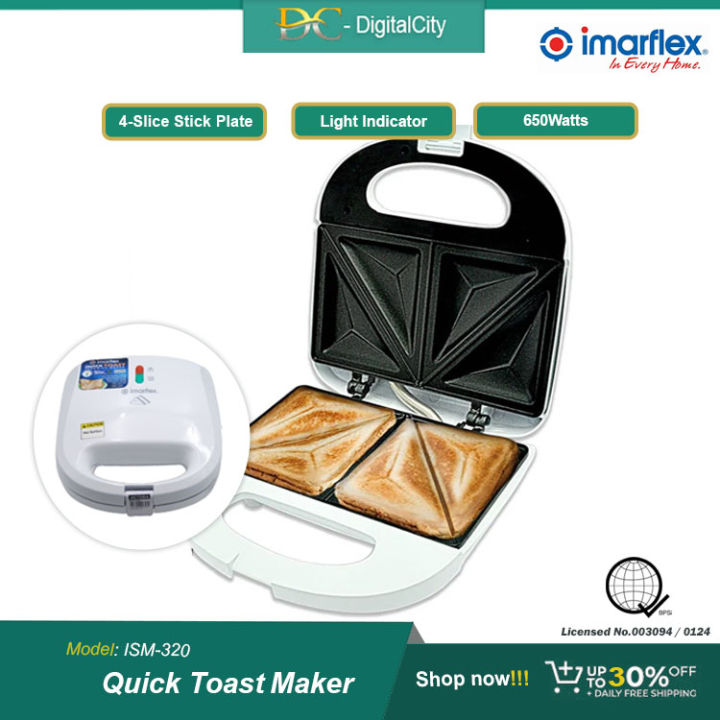 DIGITAL Imarflex ISM320 Quick Toast Sandwich Maker Lazada PH