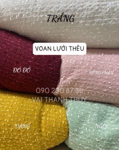 VOAN THÊU KẺ SOC - DÒNG VẢI CAO CẤP - 1 MÉT X 1M5