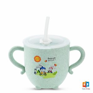 T.Z.หัดดื่มนม 270ml ขวดน้ำดื่มเด็ก แก้วหัดดูด กันกระแทก มีฝา แก้วหัดื่ม2ปี แก้วดูดน้ำเด็ก แก้ว แก้วน้ำ แก้วนั่งดูด ถ้วย ถ้วยหัดดื่ม