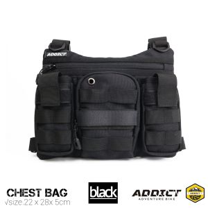 chest bag rig bag tas rompi dada motor atau sepeda addict premium