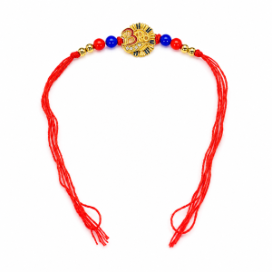 BRO & SWAG BHAI Designer Rakhi Set for Brother – Premium Red Thread Raksha Bandhan Rakhi with Beads Festive Handmade Gift for Bhai (Pack of 1 Pc)