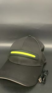 Light Up Baseball Cap USB Rechargeable Built In Lithium Battery Adjustable Size Breathable Mesh Hat With 3 Adjustable LED Light Modes For Night Travel And Safety