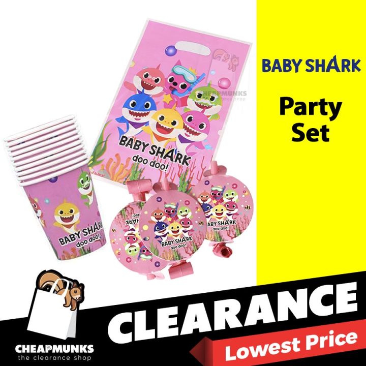 Pingfong Baby Shark Theme Party Blowout Whistle Paper Cup Party Loot ...