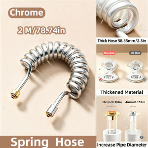 High Pressure Sprayer Spring Hose Bendable FlexibleTube Anti-Kink Garden Watering Washing Spray Gun With Retractable Pipe
