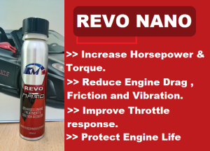 KM+ REVO NANO ADVANCED ENGINE TREATMENT AND FRICTION REDUCER 120ML / NANO OIL / engine power / save fuel / top speed / fast / timemax