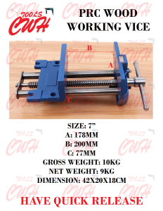 PRC 6" 7" 9" Quick Release Wood Working Vice TABLE VICES MEJA VISE vises CLAMP CLAMPING CENGKAM CWH TOOLS SDN BHD GROUP TRADING EASTMAN