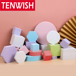 Tenwish Photo Studio Background Photography Props Foam Morandi Color Geometric Cube Set Photo Props Still Life Background Accessories Photo