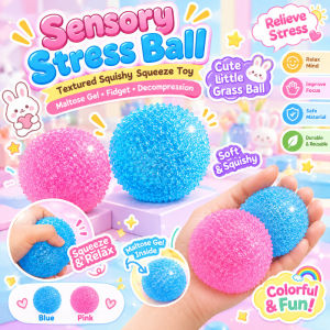 Sensory Stress Ball Textured Squishy Squeeze Toy Maltose Gel Fidget Decompression for Kids