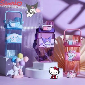 SANRIO Bình Nước 520ml Có Ống Hút Dễ Thương MyMelody Cinnamoroll Kuromi