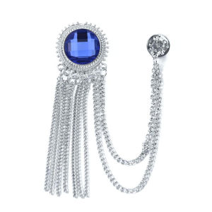 Mens Womens Fashion Chain Brooch Clothing Accessories Formal Dress Badge French Style Brooch
