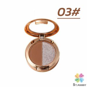 MD อายแชโดว์ 2สี พาเลทตามี 3 เฉดสี ให้เลือก อายชาโดว์ตา ติดทนนาน กันน้ำ กันเหงื่อ eyeshadow