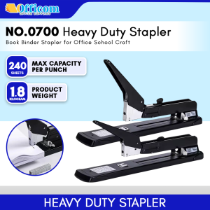 Heavy Duty Stapler Long Arm 240 Sheets Capacity NO.0700 Book Binder Stapler for Office School Craft