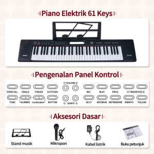 61-Portabel kunci Organ Elektronik Anak / Keyboard Untuk Pemula / Keyboard Piano，Banyak Nada