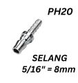 Coupler Selang Steam Sambungan Selang Angin Kompresor Model Plug Ukuran Nepel Selang 5/16" (8mm). 