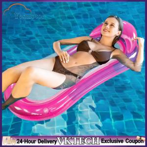 【Local Shipment】PVC Lounger Floating Foldable Water Floating Bed Portable Leak Proof Nozzle Waterproof Wear Resistant Swimming Pool Accessories