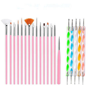 Set 15 cọ vẽ bằng acrylic chuyên nghiệp dùng để vẽ móng nghệ thuật