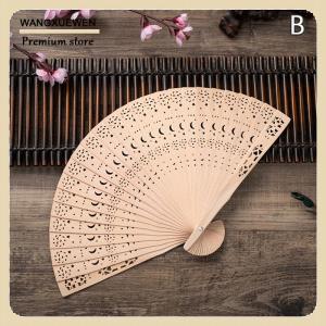 [COD] พัดไม้ไผ่แกะสลักด้วยมือสำหรับงานแต่งงานแฟชั่นพัดไม้จีนโบราณพัดไม้สไตล์โบราณพัดสำหรับตกแต่งบ้าน