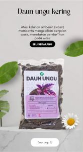 Herbal Teh Seduh Daun Ungu 40 gram Curah Daun Ungu Kering Organik Untuk Atasi Wasir Ambeien Melancarkan BAB