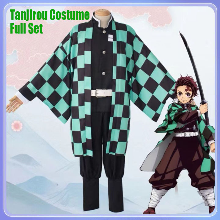 Tanjiro Costume Demon Slayer Tanjiro Cosplay Costume for men Kimetsu No