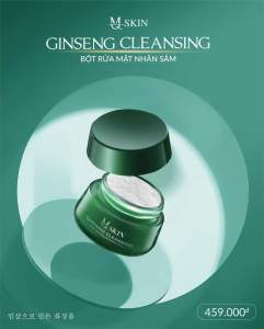 Bột rửa mặt nhân sâm nhụy hoa nghệ tây Mq Skin NL124 giúp làm sạch sâu loại bả nhờn hiệu quả 100g